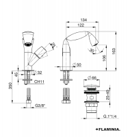 MEDIDAS MONOMANDO BIDE FOLD FLAMINIA